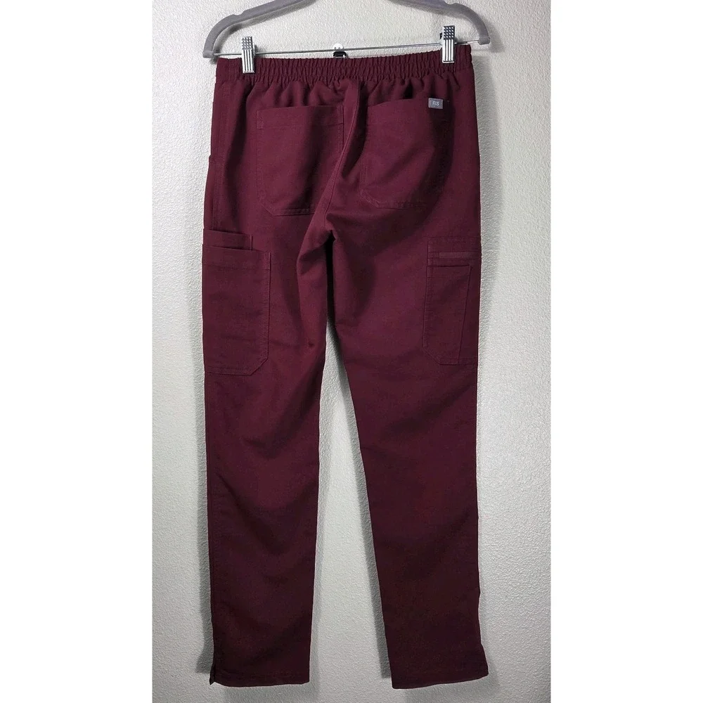 FIGS Technical Collection Burgundy Scrub Pants XS Cargo Medical Nursing Stretch